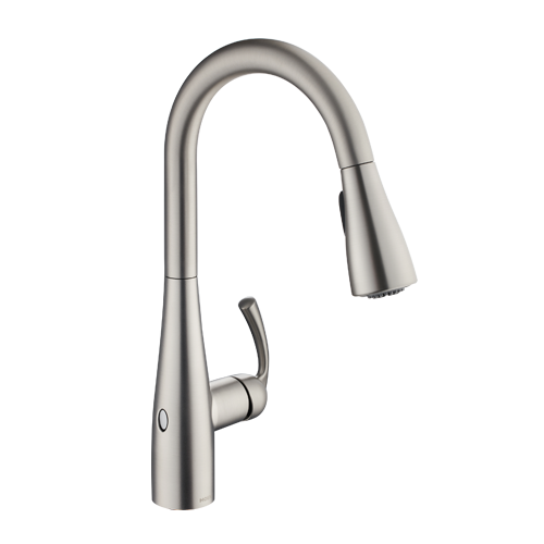 艾斯防指紋單把手下拉式廚房龍頭